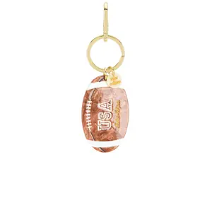 Solar Eclipse Hand-Painted Vintage Football Bag Charm