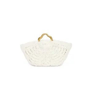 Cleobella Ora Crochet Bag in Ivory