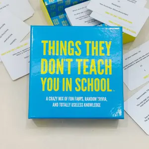 Funny Game Not Taught Things They don't Teach you in School, Engaging Party Fun for Groups, Essential Trivia for Memorable Gatherings, Conversation Cards
