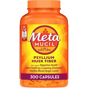Psyllium Husk Fiber Capsules GLP 1 Friendly 3 in 1 Fiber Supplement Daily Digestive Health Support 300 Capsules