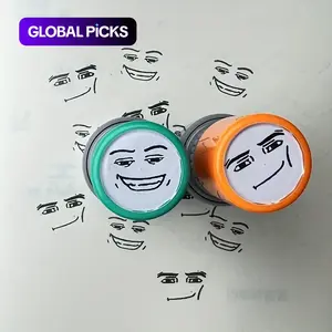 Emoji Pattern Stamp, Cute Funny Emoji Custom Stamp for Office Stationery and Daily Use, Label and Instruction Seal Stamp