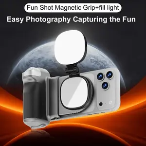 Desiontal Gp-06 Magnetic Smartphone Shutter Remote for iPhone and Android, Detachable Wireless Trigger with Ergonomic Handle, Portable Photography Tool