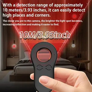 Portable Infrared Camera Detector | Anti-Spy Hidden Camera Detector with Pinhole Alarm,  Vibration & Continuous Beep Alert, USB Charging, Security Gadget for Travel Hotel Car