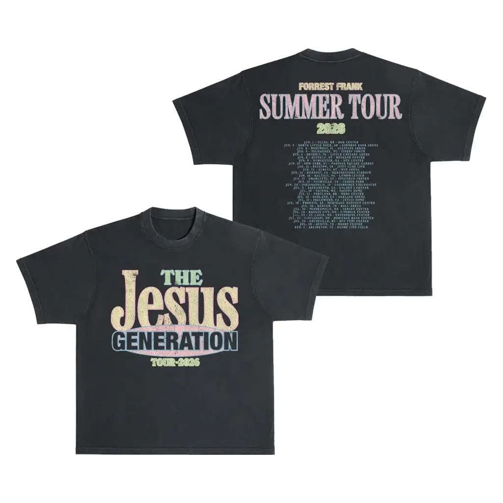 Women's Cotton Casual Classic Short-Sleeve Relaxed Fit Forrest Frank 2026 The Jesus Generation Tour T-Shirt, Summer Tour Merch Gift - T-Shirt HG