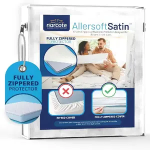 RV 6 Sided Zippered Mattress Protector with Secure Locking Zipper for Shorter 3-8 Depths| Creates a Natural Seal Around Your Mattress from Dust, Pet Dander, Pollen, Liquids & More| 24x72