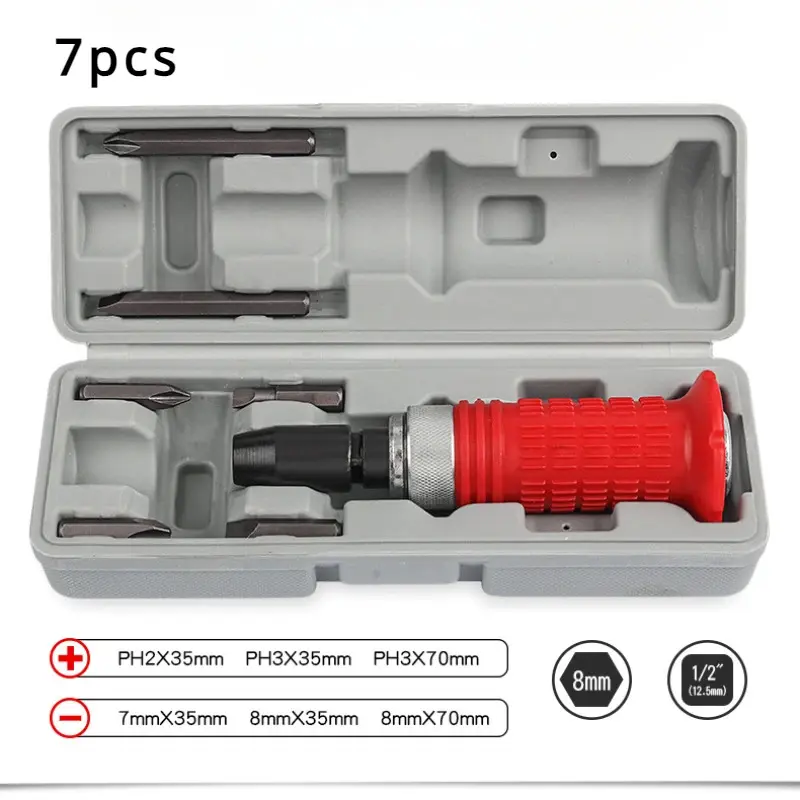 1/2 inch Impact Screwdriver Set Impact Screwdriver Professional Screwdriver Tool Engine Impact Manual Kits Home Repairing Tool, Tool Sets