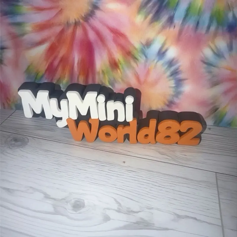 Custom 3D Printed Acrylic Plaque Sign - Lightweight Durable Personalized Handle Display, Custom Text Acrylic Decor, Modern Home Office/Desk Decor, Ideal for Creators’ Live Streaming Use, Message Name + 2 Colors at Checkout, Adult, Business