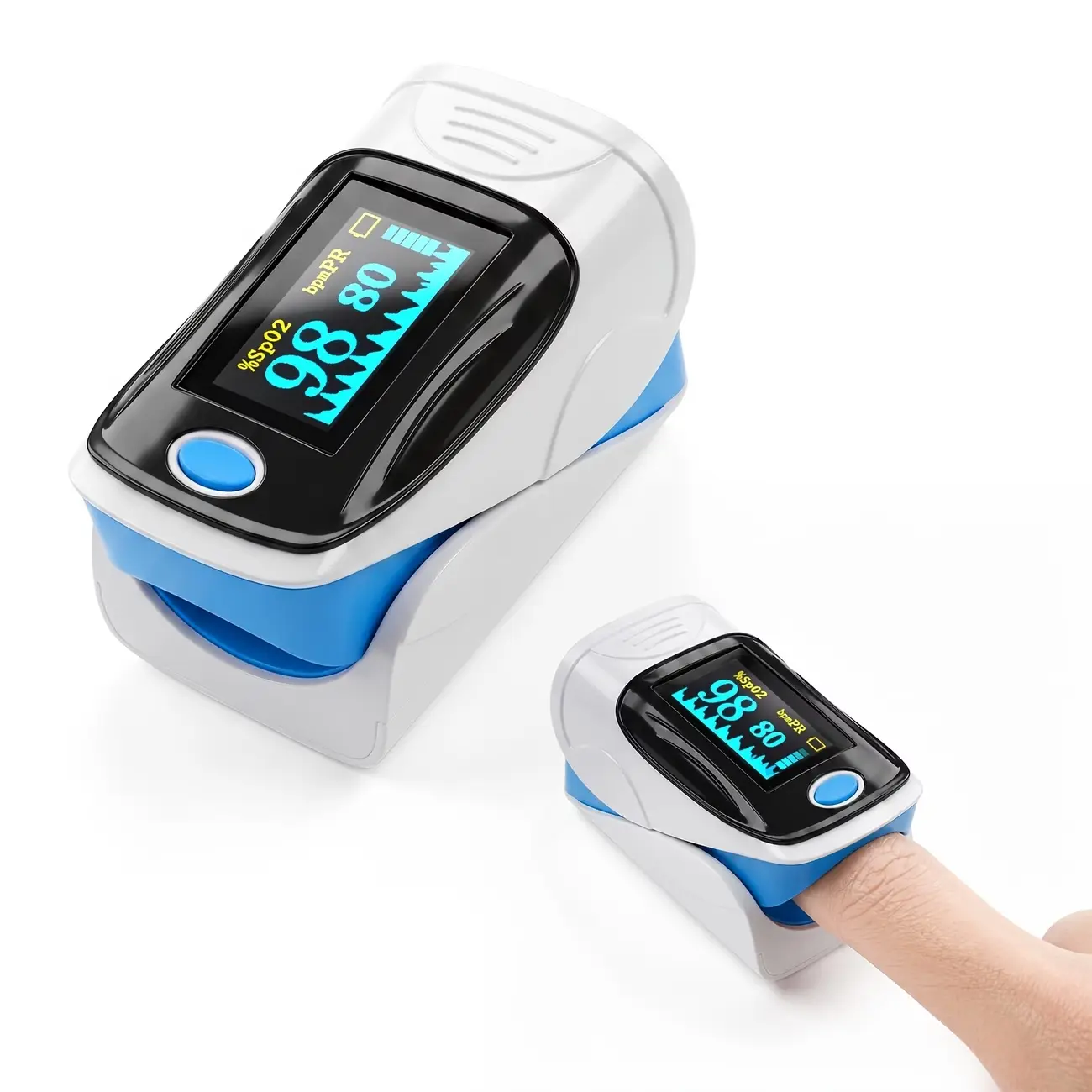 Portable Fingertip Monitor, Unisex Clip-On Design for Sports and Outdoor Use with HD Color Screen - Lightweight, Auto-Off, Lanyard Included