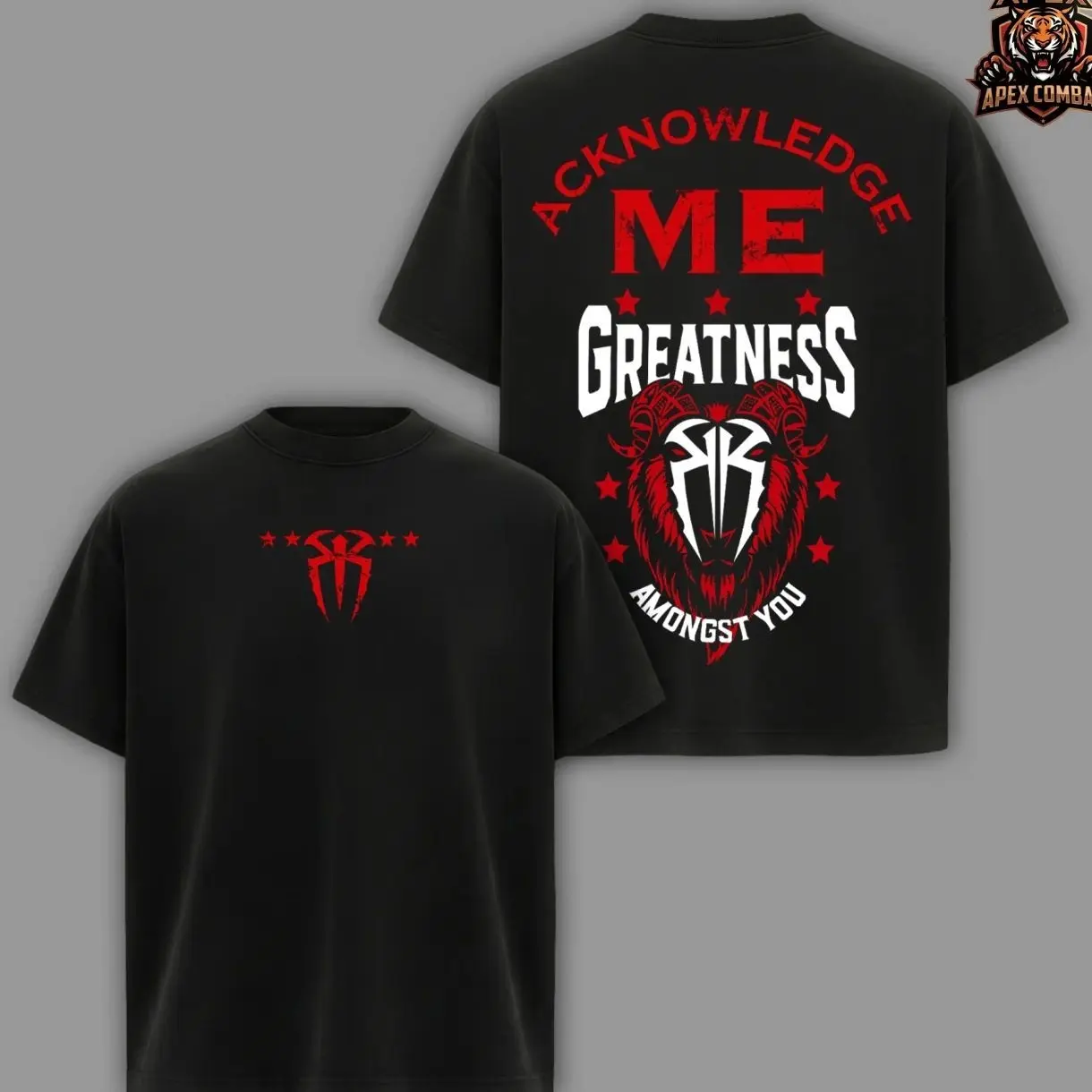Roman Reigns Acknowledge Me Greatness WWE Wrestling T Shirt 100% Cotton, Tribal Chief Graphic Tee, Head of the Table Theme Shirt, Oversized Heavyweight Gym Pump Cover Streetwear, Unisex Wrestling Fan Gift 59O