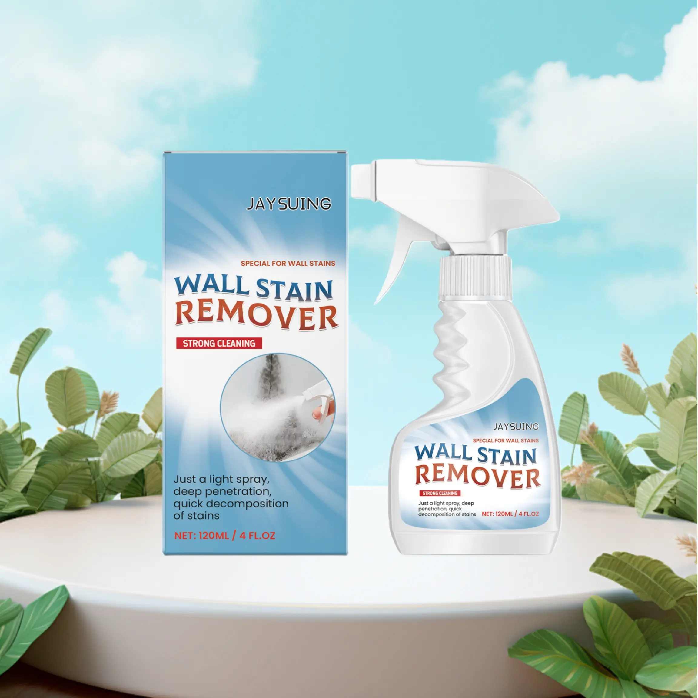 Wall Stain Remover, Water Stain Wall Cleaner, Bathroom Mold Cleaning Agent, Effective Grime Removal, Household Cleaning Supplies, Stain Treater Spray