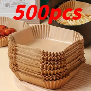 500/100 /50 pieces of air fryer liners, non-stick baking paper, Bakeware, suitable for baking, roasting, and microwave use - easy to clean, single piece for healthier cooking - for hotel and commercial use