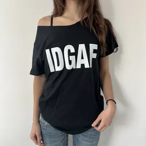 Idgaf Off The Shoulder Top