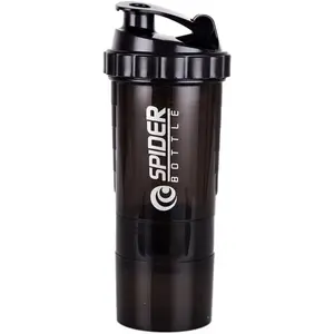 3 Layers Shaker Protein Bottle Powder Shake Cup Water Bottle Plastic Mixing Cup Body Building Exercise Bottle