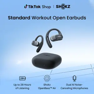 Shokz OpenFit Air - Open-Ear Headphones, True Wireless Earbuds, Water Resistant, Comfortable, Secure Earhooks for Daily Use