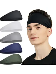 New Running Fitness Headbands for Men and Women, Sports Yoga, Sweat Absorbent Belts, Elastic Headbands, Solid Color Headbands, Sweat Wicking Headband, Sweat Absorbing Headband, Workout Headband