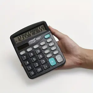 Silent Dual Power Solar Calculator, Large Screen Desktop Calculator, Ideal for Students, Financial Accounting, Office Use