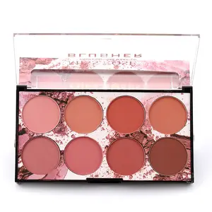 8 color Blush Palette ,Buildable Facial Cheek Blusher Contour Bronzing Pressed Powder Makeup Pallet Women Gift Set