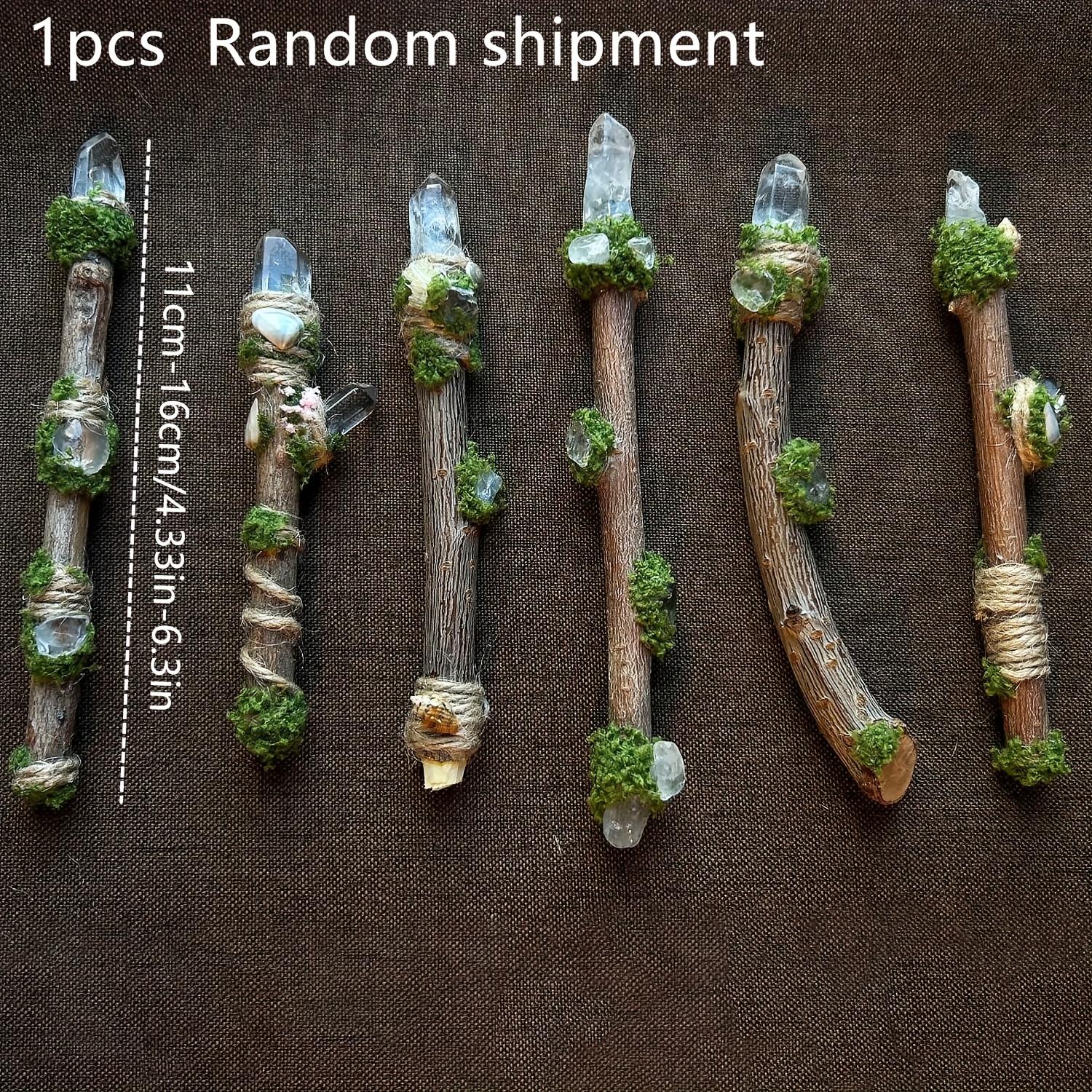 1/2 piece white crystal magic wand, crystal magic wand, crystal scepter suitable for witches, magic enthusiasts, used for Halloween, cosplay, and stage performances — elegant witch wand, home decoration, ideal gift