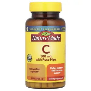 Nature Made Vitamin C with Rose Hips, 500 mg, 130 Caplets