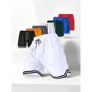 [Orange Basketball Shorts] Lightweight & Breathable Men's Orange Basketball Shorts |   Casual Sports Shorts with Drawstring Waist, Ideal for Running, Training, and Casual Wear