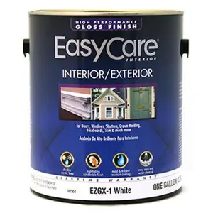 212 MAIN EZGX Acrylic Base Gloss Finish White Paint - Model 187504, Interior/Exterior Use, Pack of 4, Gloss Paint