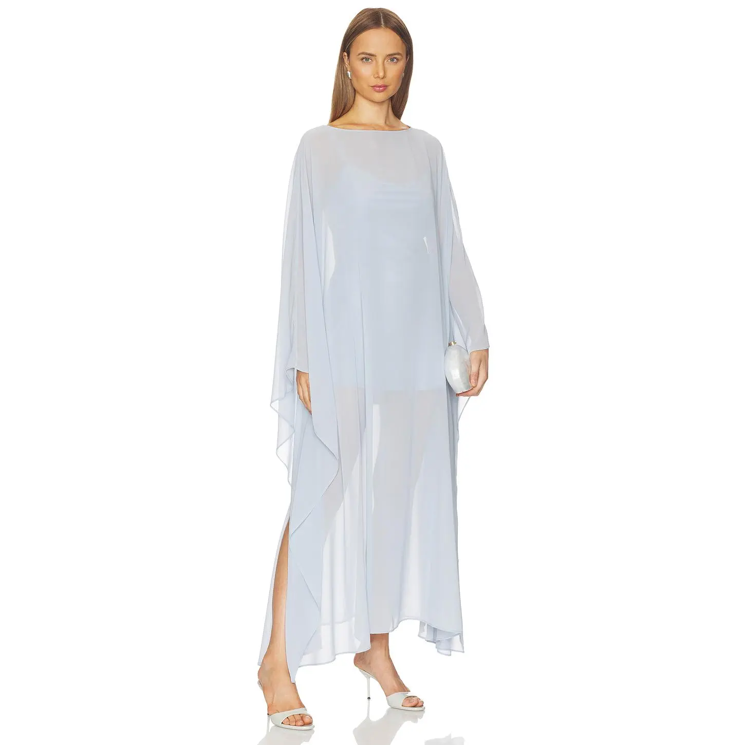 Show Me Your Mumu Olsen Maxi Dress in Steel Blue