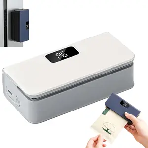 USB-C Rechargeable Mini Bag Sealer – Portable 2-in-1 Heat Sealer with Cutter & Magnet, One-Touch 6-Level Adjustable Temperature Control, LED Display