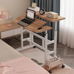 Height Adjustable Desk, Laptop Desk with Wheels, Adjustable Height 67cm-115cm, Easy Assembly, Leg Table for Home Office or Hospital Bed