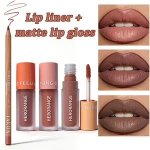Kissproof Perfect Formula: Long-lasting Hydrating matte lipstick and smudge-proof lip liner set; enriched with moisturizing essence, this set keeps lips silky smooth and comfortably matte all day.Waterproof and sweatproof, two sets available.