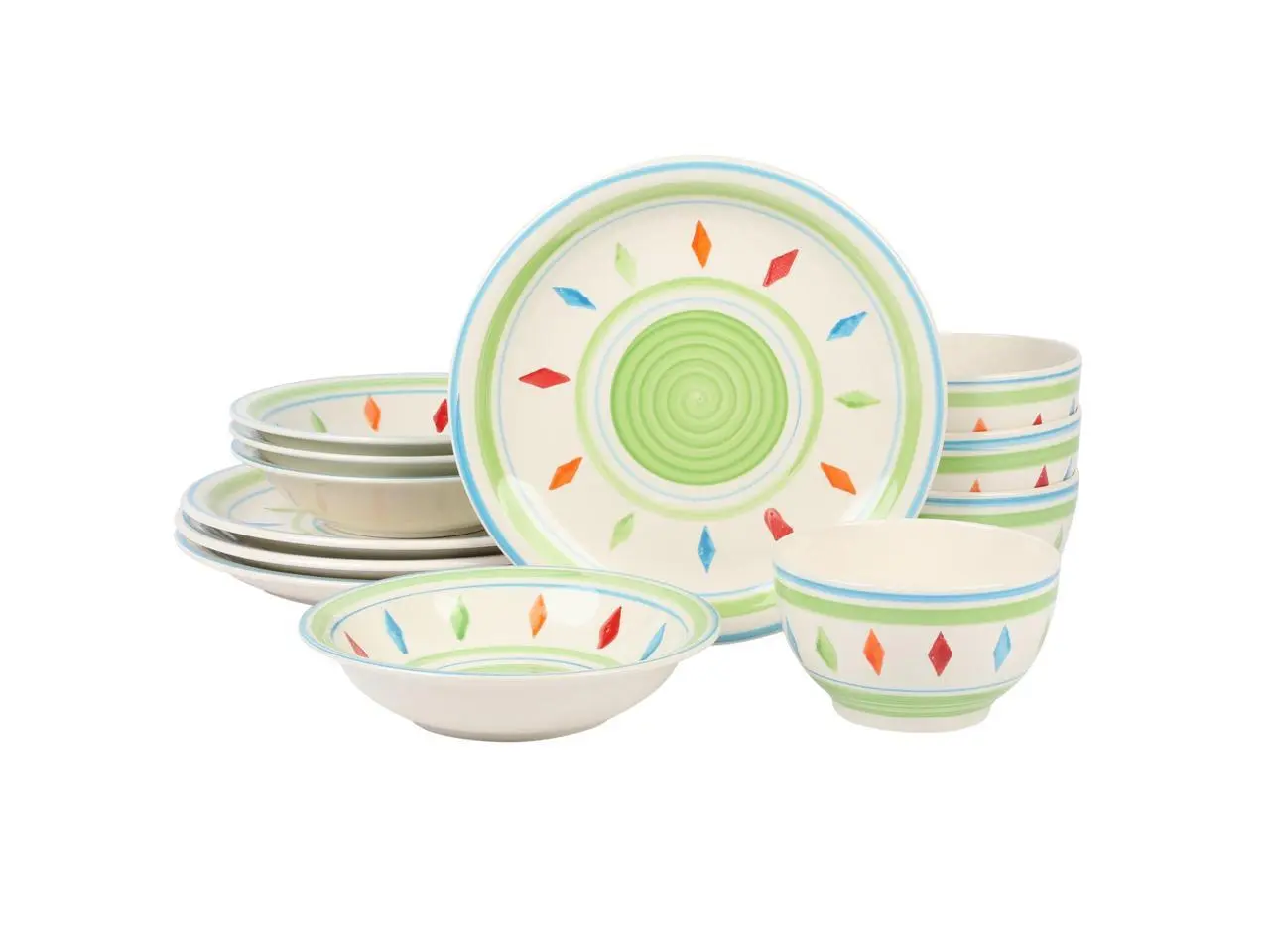 Gibson Home Heidy 12 Piece Durastone Dinnerware Set Gibson Home Heidy 12 Piece Durastone Dinnerware Set