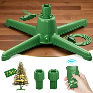 [Springlift] Rotating Christmas Tree Stand,Fits 0.8–1.5" Tree Poles,Up to 7.5ft, 90lb Artificial Christmas Tree,Spinning with Remote Control Christmas Tree Stand