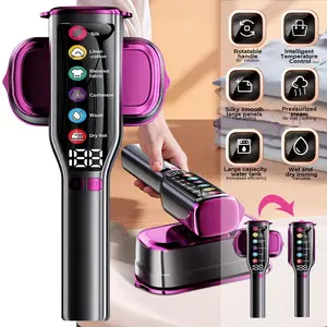 Newest 2-in-1 Steam Iron & Clothes Steamer - Handheld Portable Garment Wrinkle Remover, Fast Heat-Up, Large Soleplate, 110ml Water Tank - Lightweight for Home, Travel, and Office Use Handheld Steamer & Iron 2-in-1, 15s Fast Heat-Up, Large Soleplate.