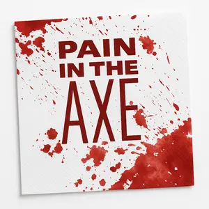 "Get Axed" Halloween Beverage Napkins