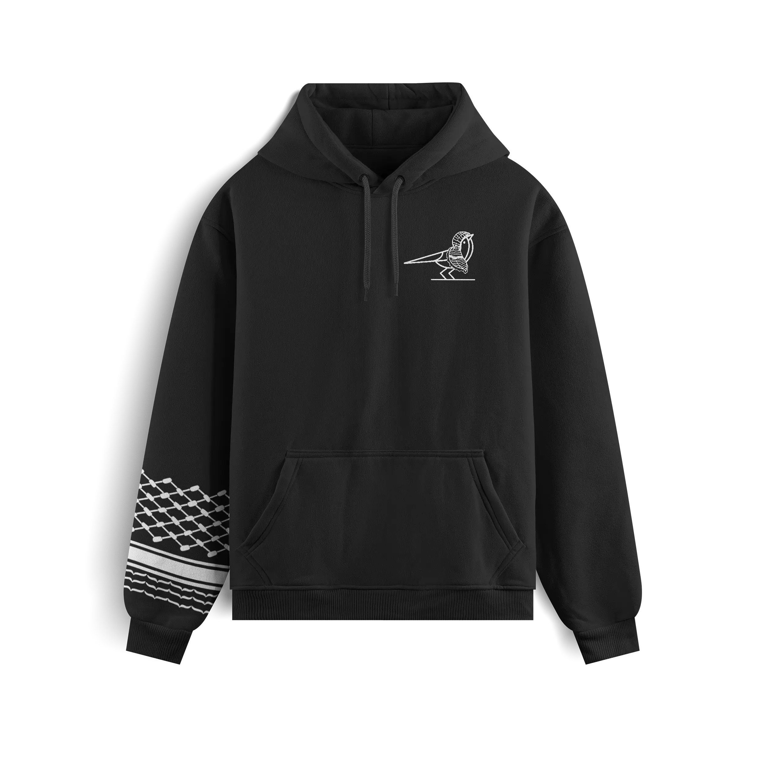 Keffiyeh Hoodie - Black