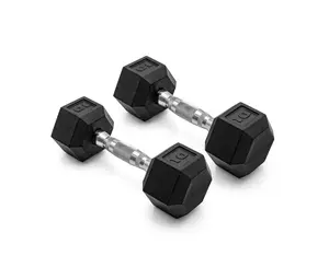 CAP Barbell, 10lb Coated Rubber Hex Dumbbell, Pair