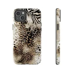 Animal Print Cheetah Zebra Tiger Protective Phone Case Cover Retro Design, compatible with iPhone 11, 12, 13, 14, 15, 16, 17 Pro Max, and 17 Air
