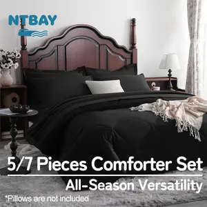NTBAY 5/7 Piece Bed in a Bag – Soft Down Alternative Comforter Set with Sheets
