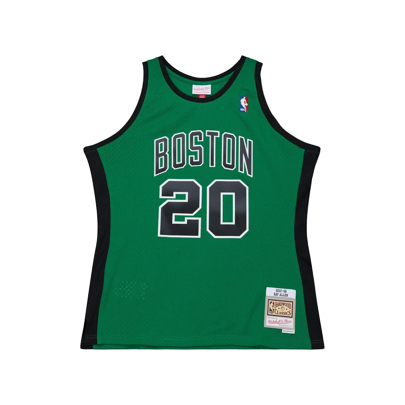 Ray Allen Boston Celtics 2007-08 Kelly Green Swingman Jersey NBA Throwback Basketball Hardwood Classics Fan Gear Mitchell & Ness