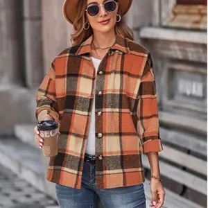 Flannel orange shacket