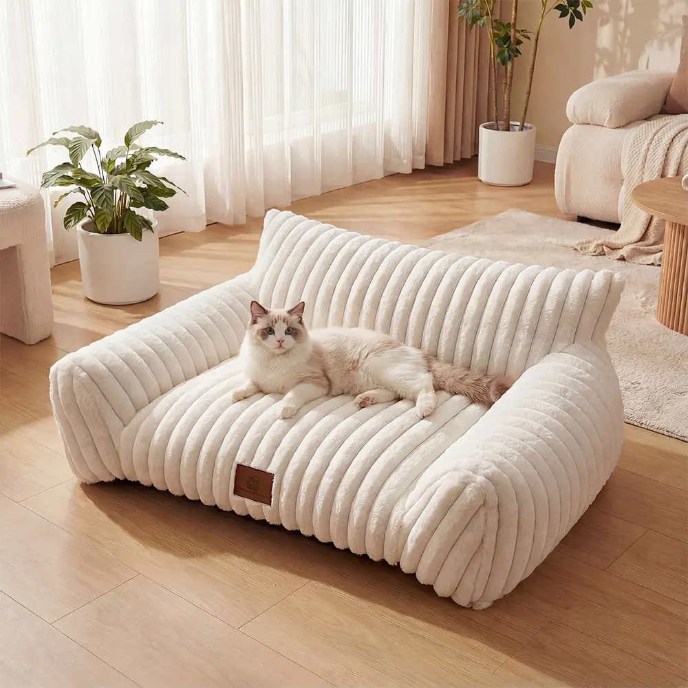 [DealsforYouDays]Fluffy Fleece Fluffy Cloud Pet Sofa Beds - 3 Styles, All Sizes, Premium Soft, Removable Washable Cover, Sleep Support for Indoor Cats, Fluffy Cloud Bed