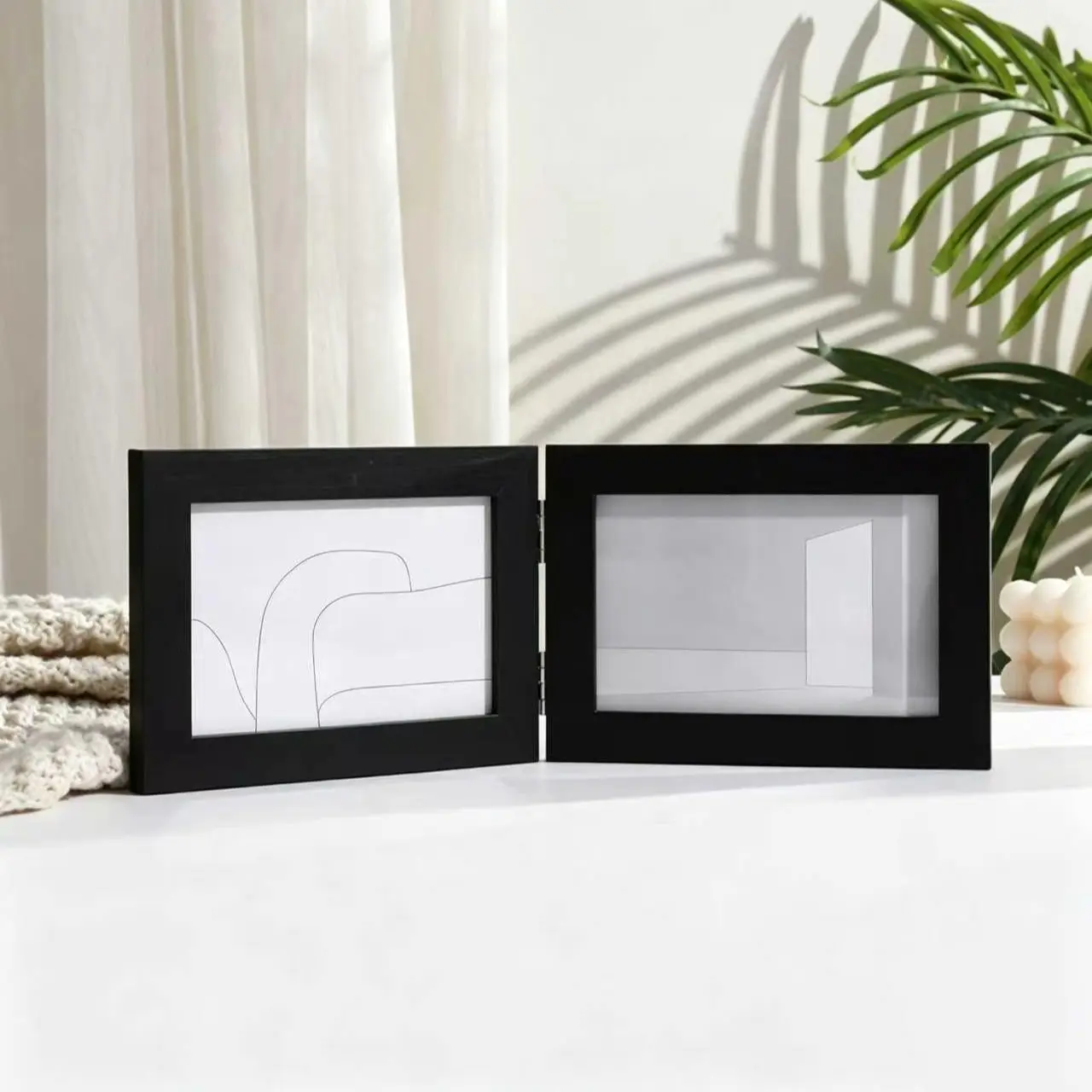 4x6 Inch Twin Frame, Polaroid Photo Storage, Photo Display, Desktop Showcase Frame, Ideal for Home Decor, Easy to Use, Durable Design