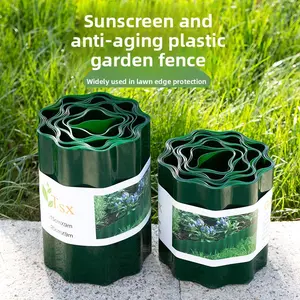 PE Plastic Garden Border Fence |   Waterproof Lawn Edging for Yard, Patio, Pathway, Flower Bed, Garden & Backyard |   Decorative Border Perfect for Artificial Flower & Outdoor Landscape