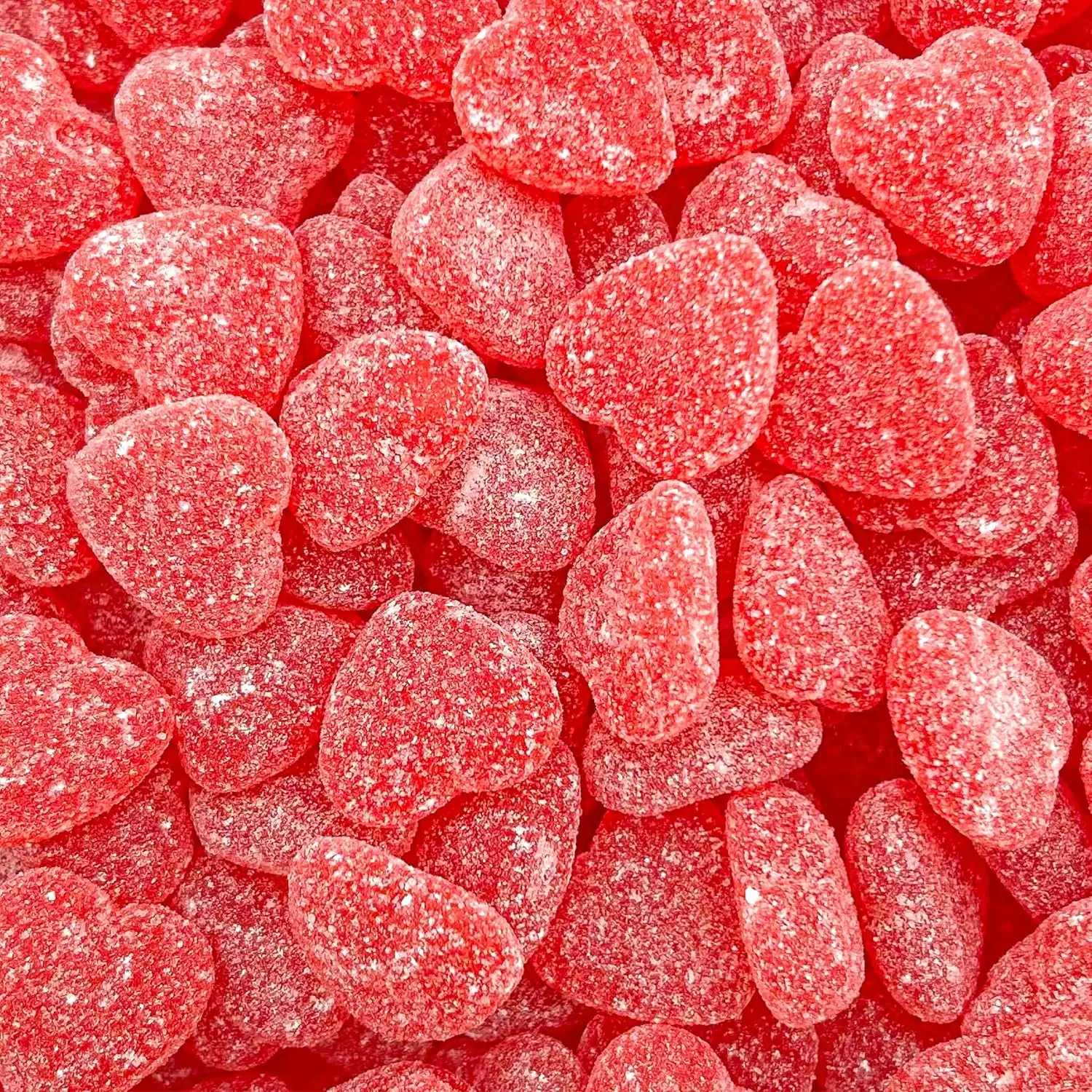 Candy Hearts, Cherry Hearts Jelly Candy, Cherry Jellies, 2 Lb Bag | Gelatin Free Candy, Nostalgic Candy