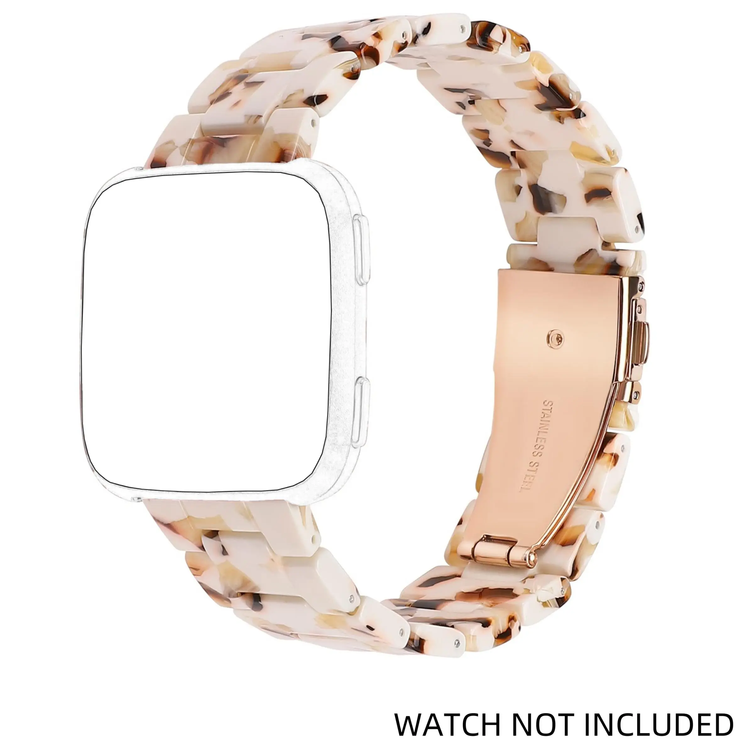 Fashion Beaded Watch Band (Band Only), 1 Count Smart Watch Replacement Band Compatible with Fitbit Versa 4/Versa 3/Sense 2/Sense, Smartwatch Strap, Smart Watch Straps, Smartwatch Compatible Bands, Wearable Tech Accessories