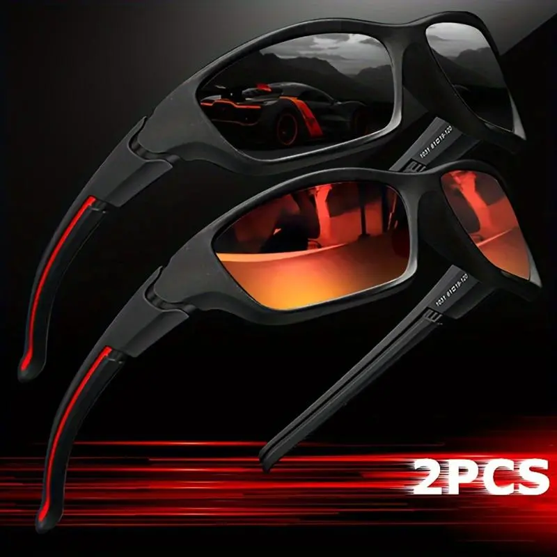 2/3 Pcs Fantasy Polarized Glasses, Outdoor Sports Sunglasses for Men and Women, Perfect for Cycling, Fishing, Hiking, Golf, Fashionable and Durable Eyewear for All Outdoor Activities