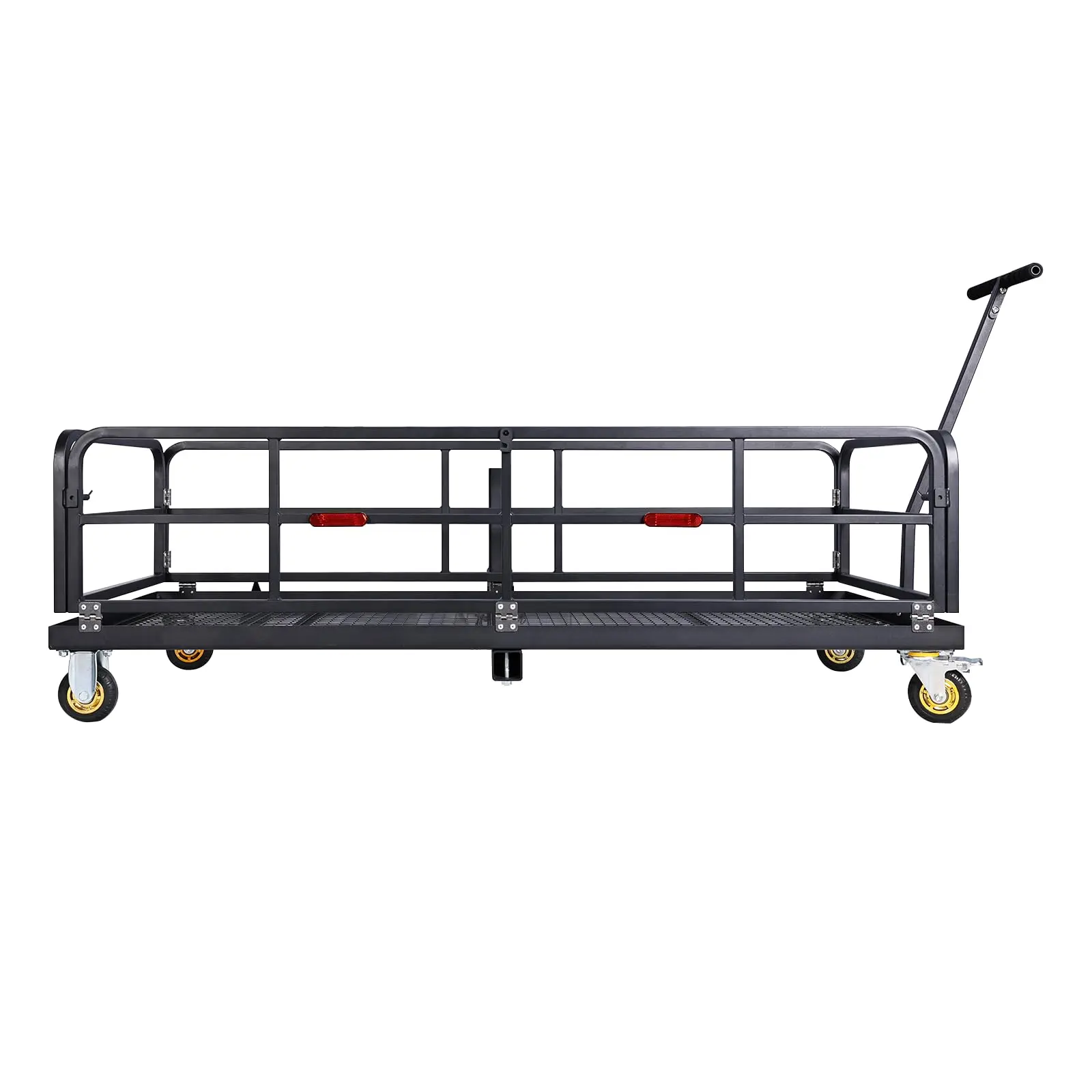750 LBS Heavy Duty Folding Hitch Cargo Carrier, 2" Hitch Receiver Rear Luggage Rack Basket with Handle for SUV, Pickup Truck, Camping,60"x24"x13.8" hand  cart