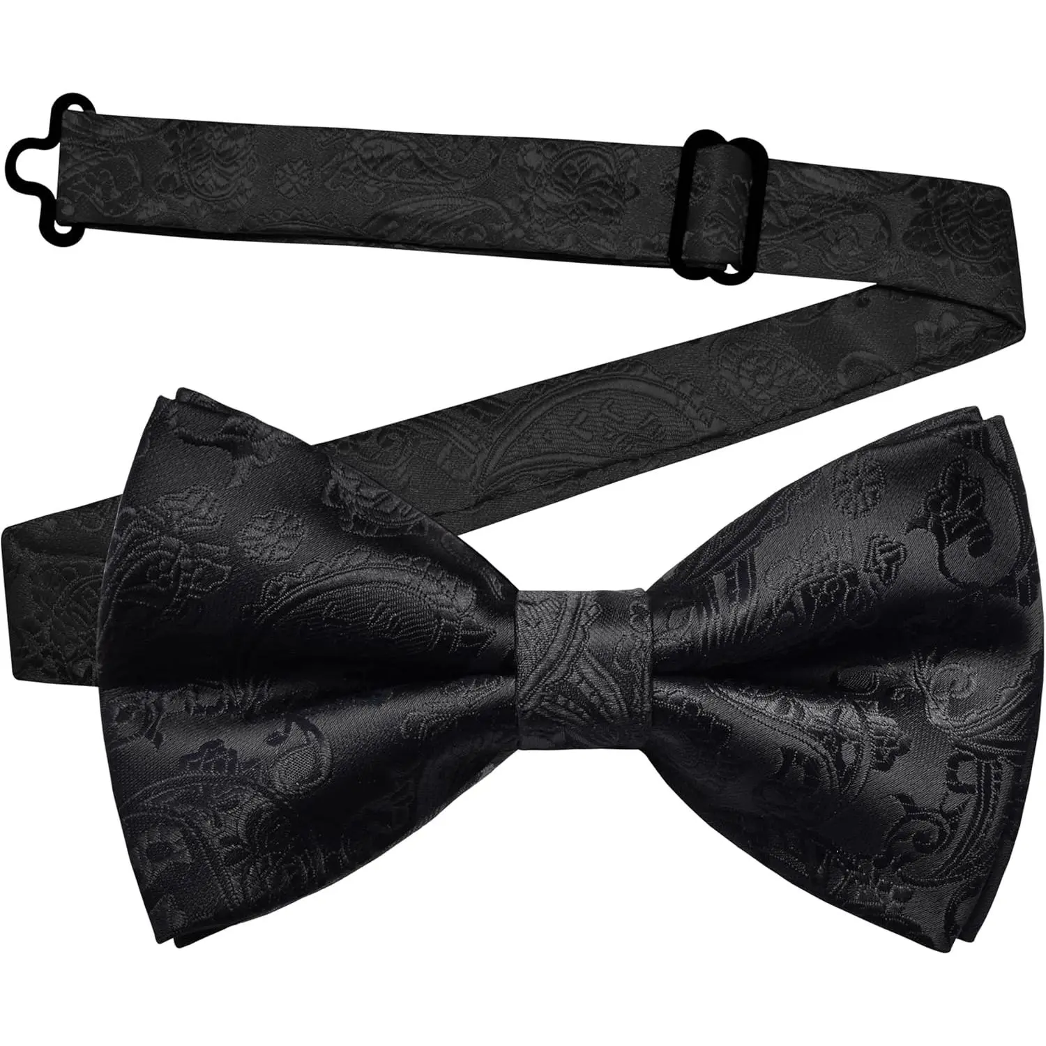 Men's Pre-Tied Paisley Bow Tie, Adjustable Classic Design for Formal Wear, Wedding, Business, Party, Bow Tie Design, Male
