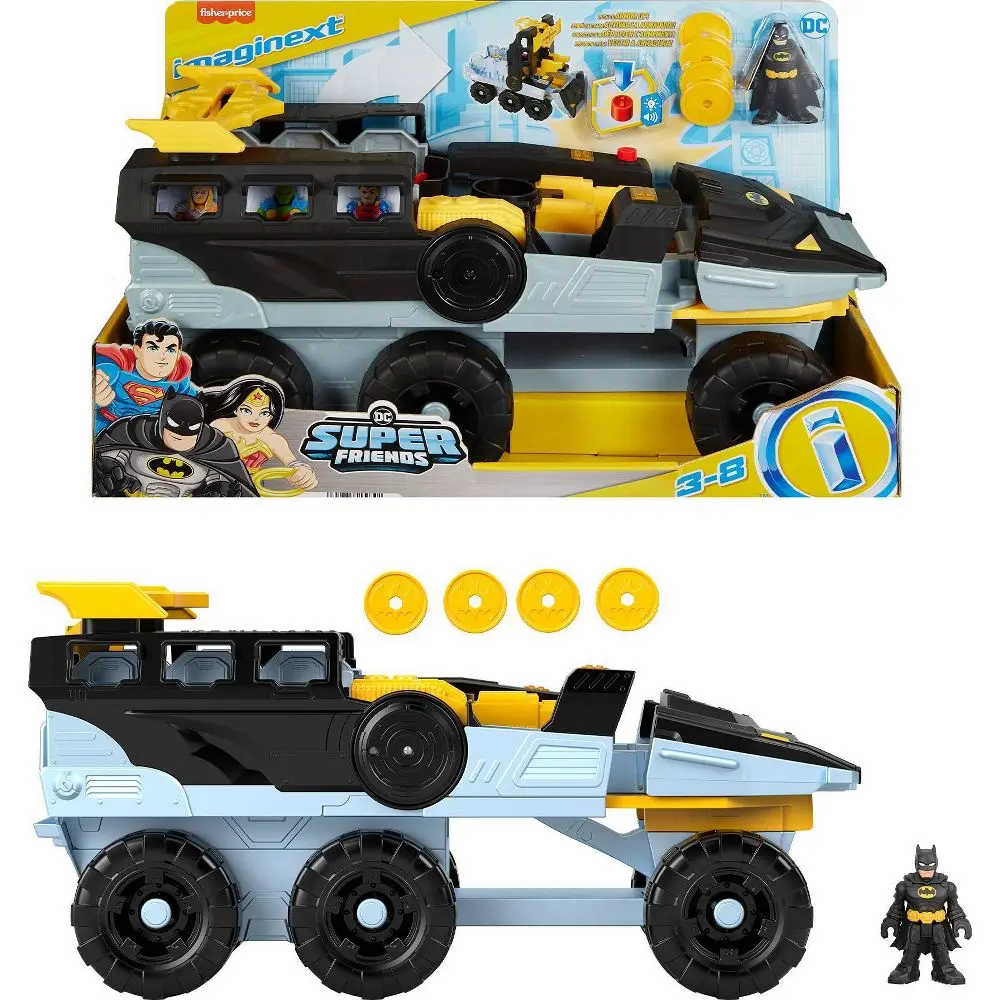 Imaginext DC Comics Armor Up Transforming Batman Bat-Tank Vehicle Truck