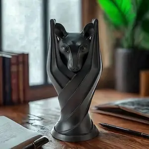 Vintage Gothic Bat Pen Holder, Lightweight Desktop Storage Box, Elegant Rotating Base, Durable Plastic Desk Organizer