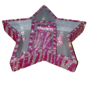 Pink Planes Star Shape Diamond - Catch All Tray with Lighter Case, Organizational Features & Keychains pocket creative